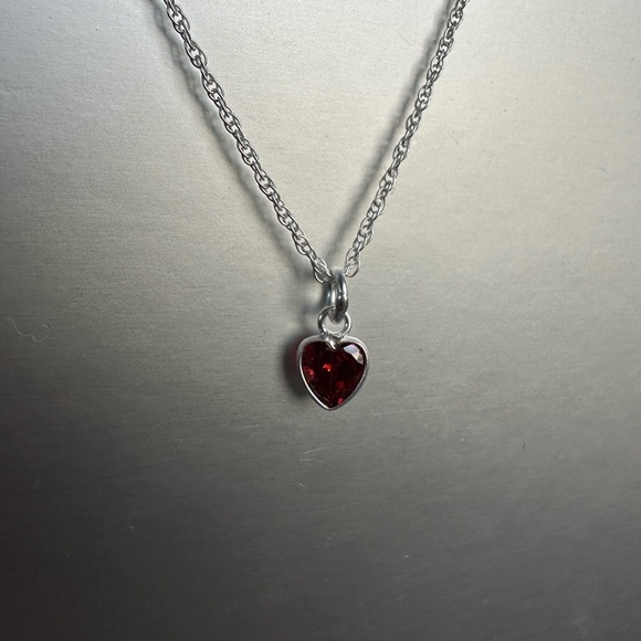 Sterling Silver Clavicle Heart Necklace - Picture 9 of 14